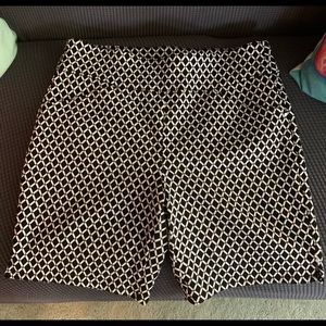 INC Black & White Print Shorts